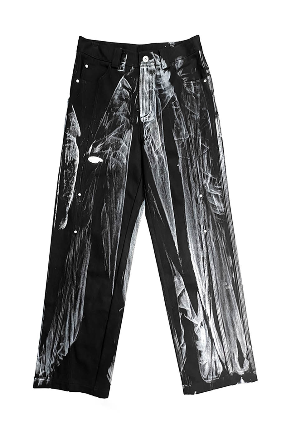 FACEONLAB Gradient Brush-Painted Jeans
