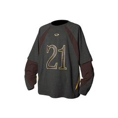 RELABEL No.21 Spliced Layered Long-Sleeve Tee