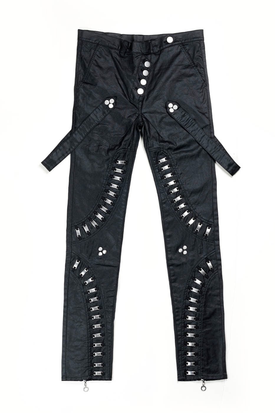 INSIDE OUT Exoskeleton Strapped Zipper Pants