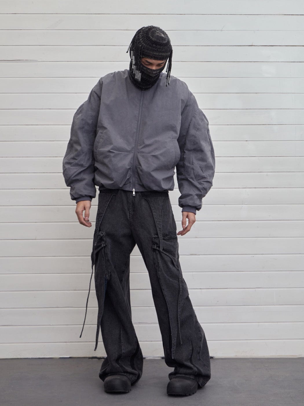 DND4DES Multi-Layered Stripes Deconstructed Jeans