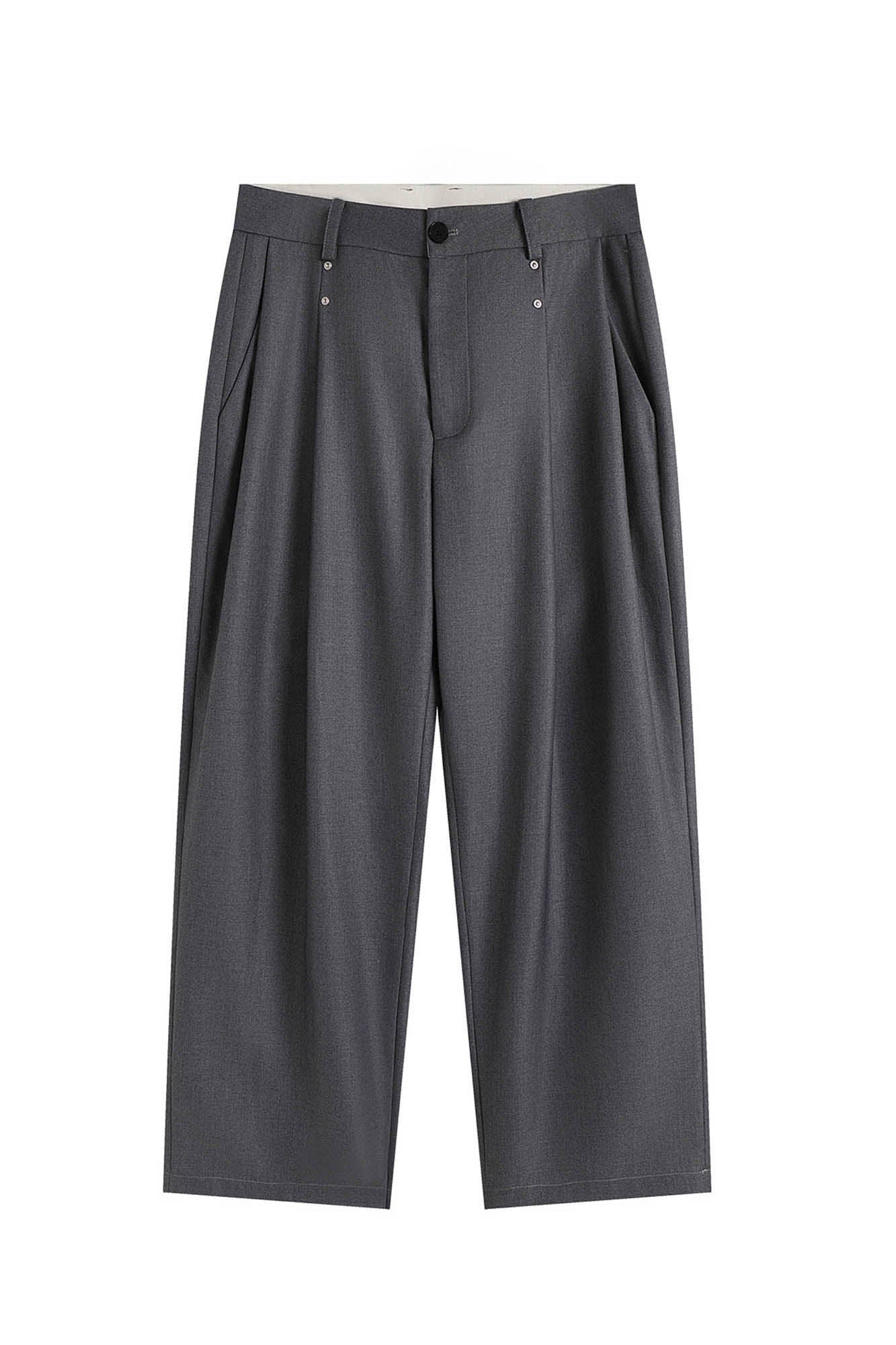 FACEONLAB Essential Wool-Blended Pleated Trousers