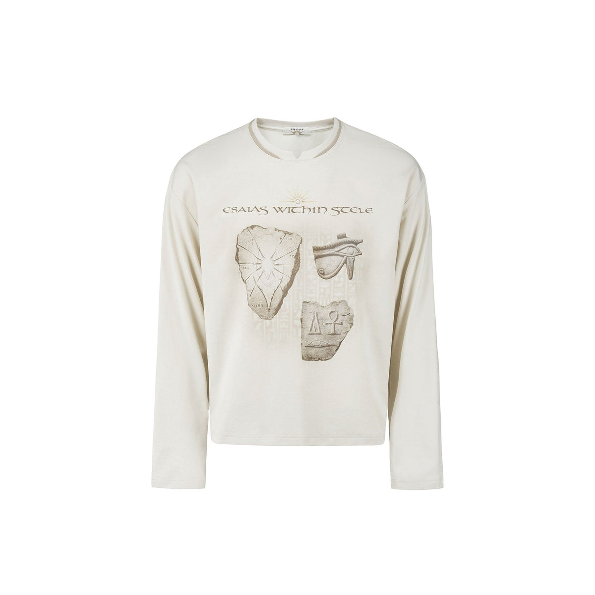ESAIAS Distressed Stele Long Sleeve Tee