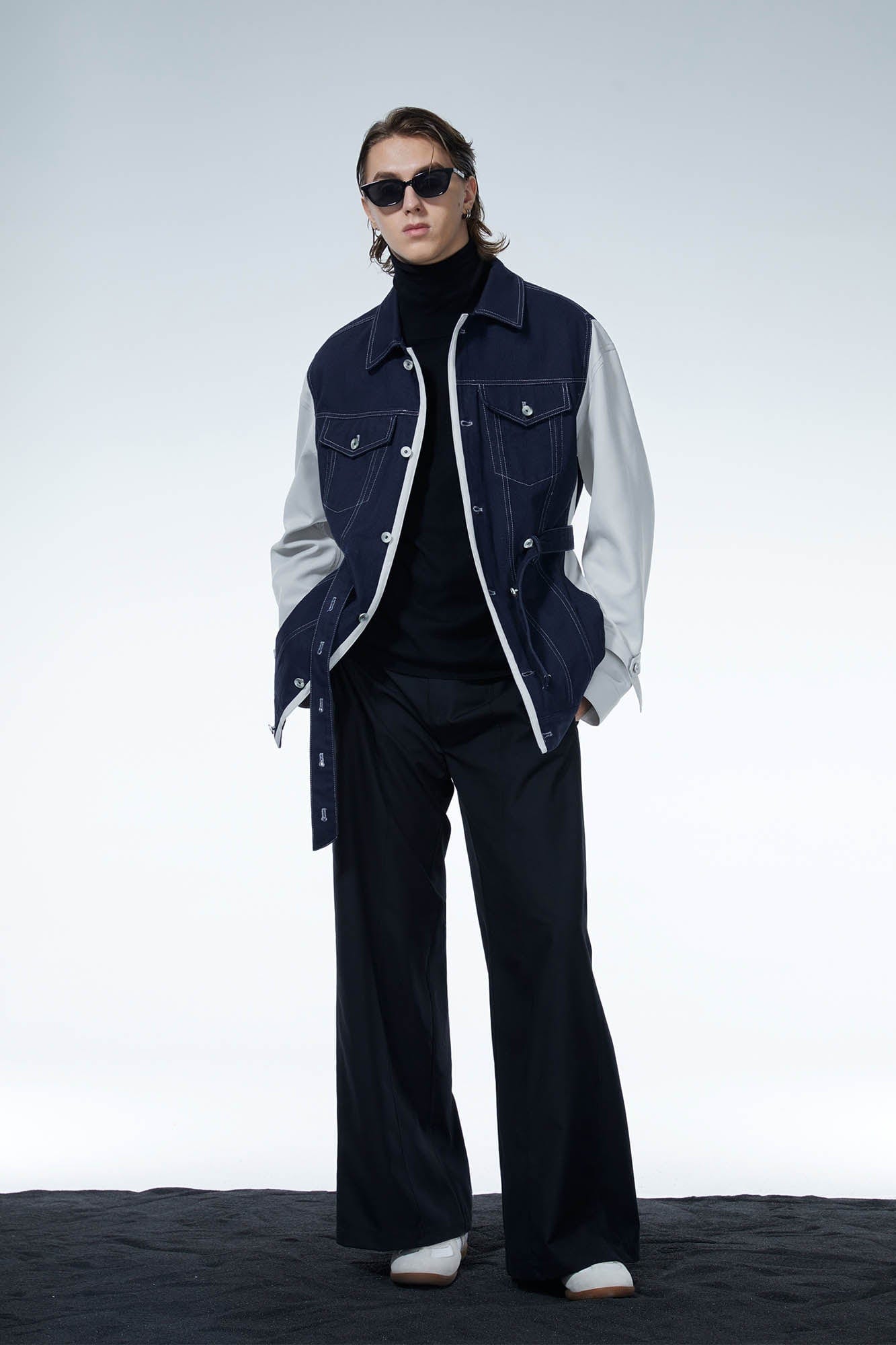 LOSTNFOUND Spliced Stitch Strappy Jacket