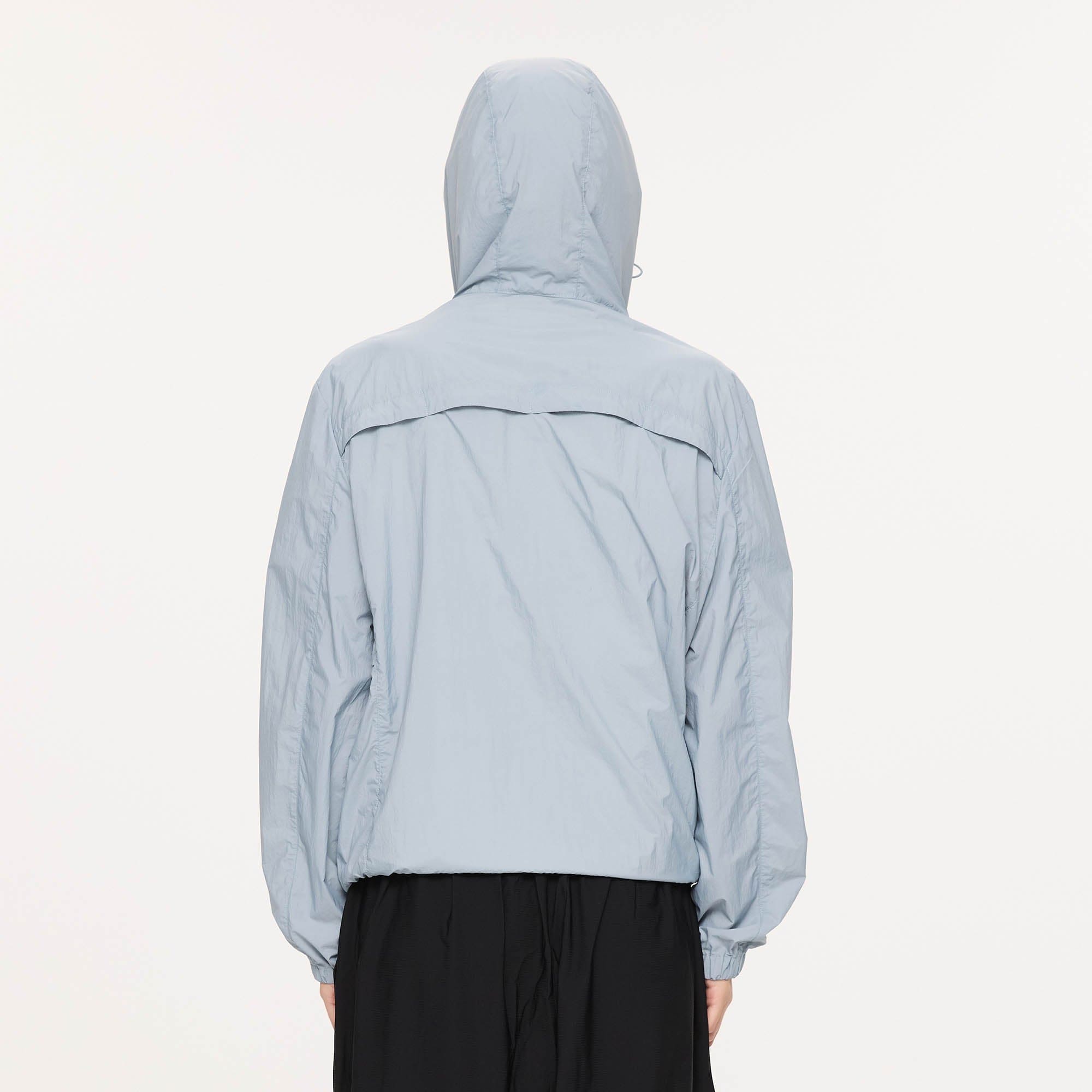 KREATE Asymmetrical Zip Mesh-Paneled UV Protection Hooded Jacket