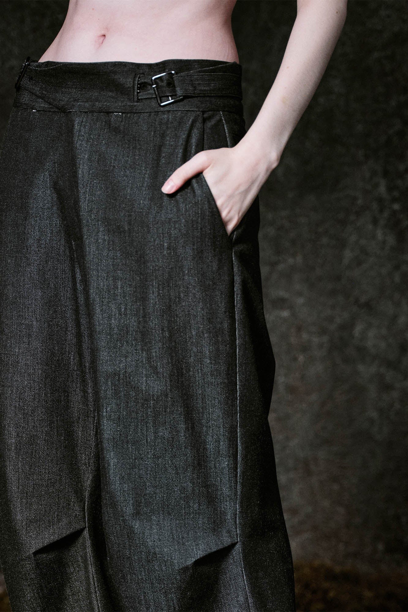 ILNya Nieternite Nifutur Mohair-Blended Crinkled Flared Trousers