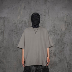 UNDERWATER Distressed Embroidery T-Shirt Light Sand