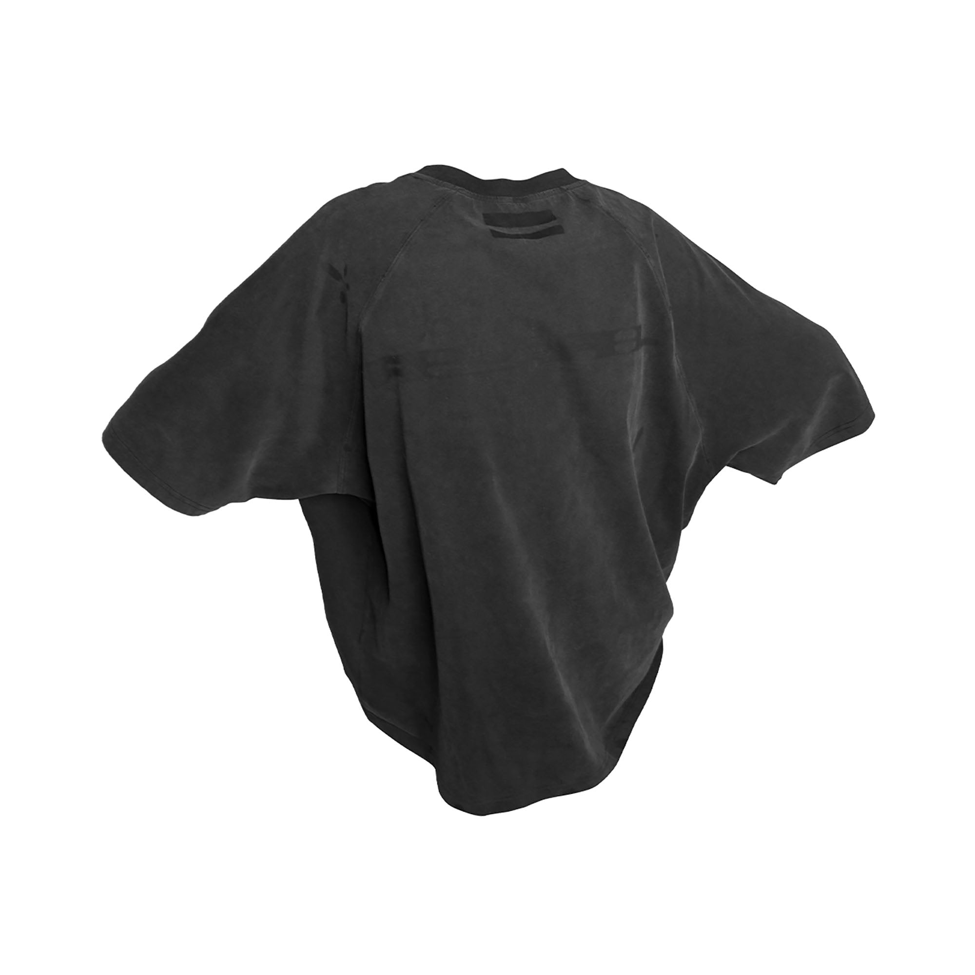 RELABEL Slogan Washed Spliced Raglan T-Shirt