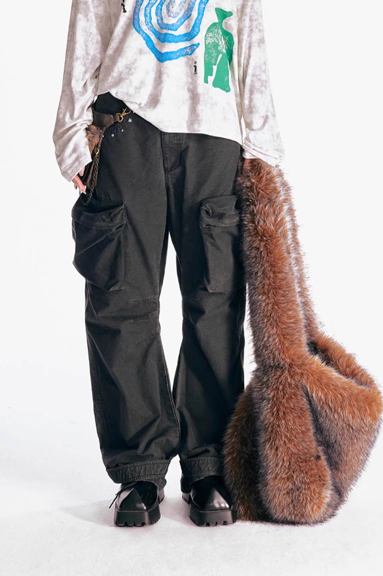 1997 POSTOFFICE Turquoise Big-Pocket Cargo Pants