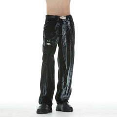 FACEONLAB Gradient Brush-Painted Jeans