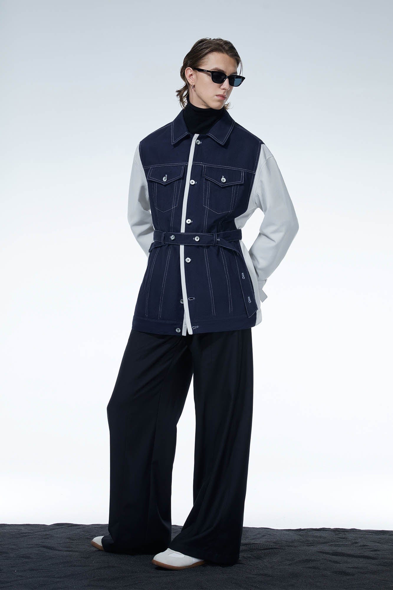 LOSTNFOUND Spliced Stitch Strappy Jacket