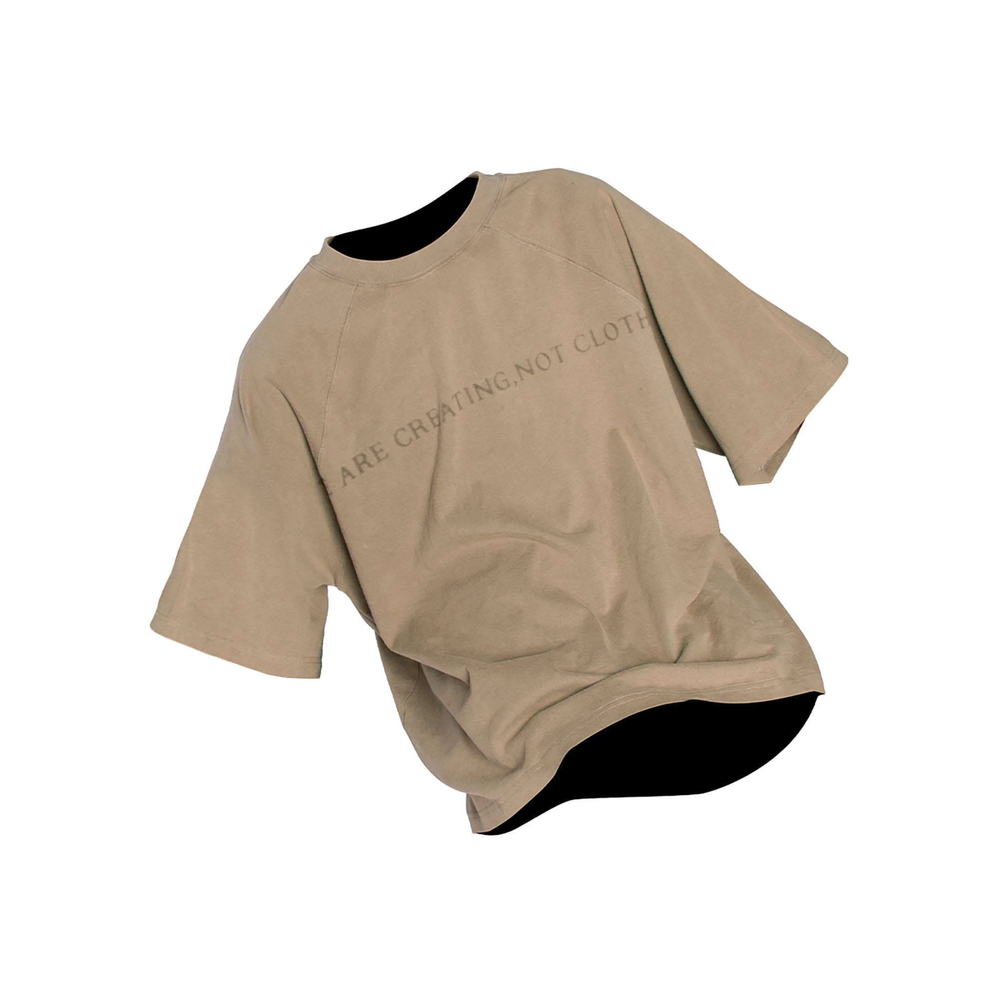 RELABEL Slogan Washed Spliced Raglan T-Shirt