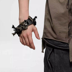 ILLUSORY x FLYERRER Distressed Metal Fabric Bracelet
