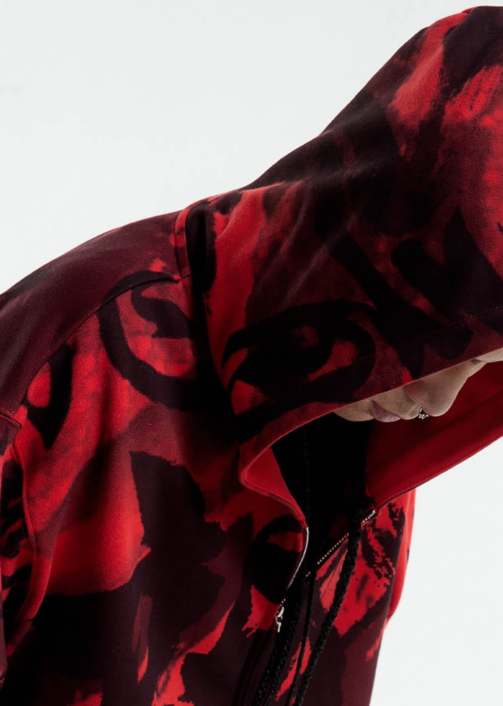RTVG Calligraphy Full-Print Zip-Up Hoodie