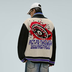 F2CE Jacquard Knit Bomber Jacket