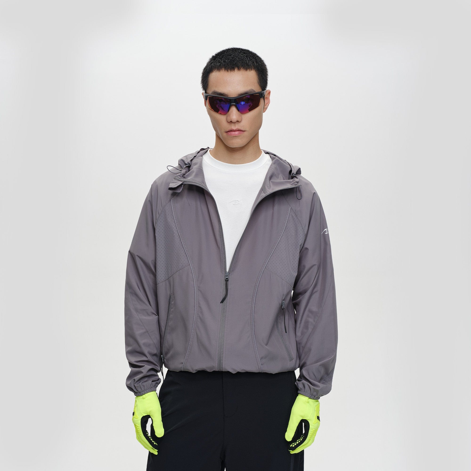 CATSSTAC Spliced Laser-Perforated Waterproof UV Production Hooded Jacket
