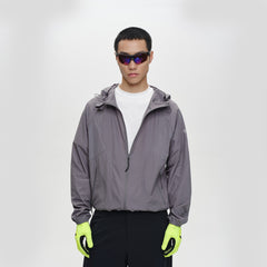 CATSSTAC Spliced Laser-Perforated Waterproof UV Production Hooded Jacket