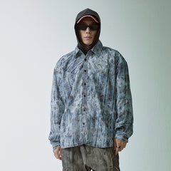 F2CE Spliced Abstract Plaid Shirt