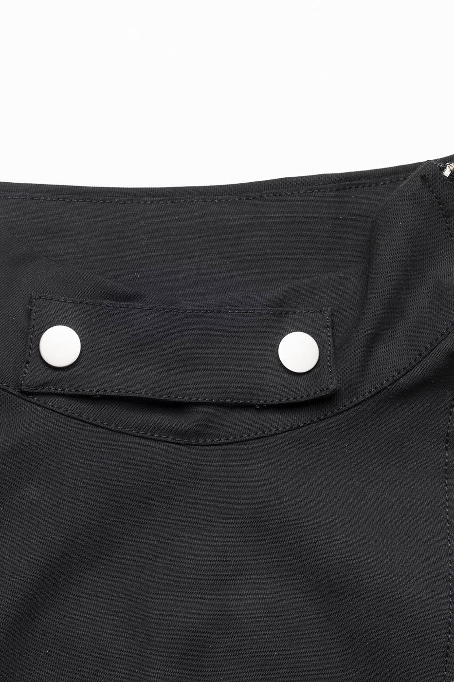 INSIDE OUT Asymmetrical Curved Zippered Jacket
