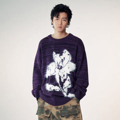 1997 POSTOFFICE Modern Knitted Lotus Sweatshirt