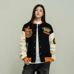 MAKEMORE KMR Patchwork Baseball Jacket