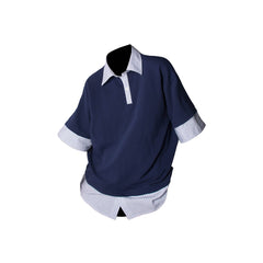 RELABEL Striped Layered Polo T-Shirt