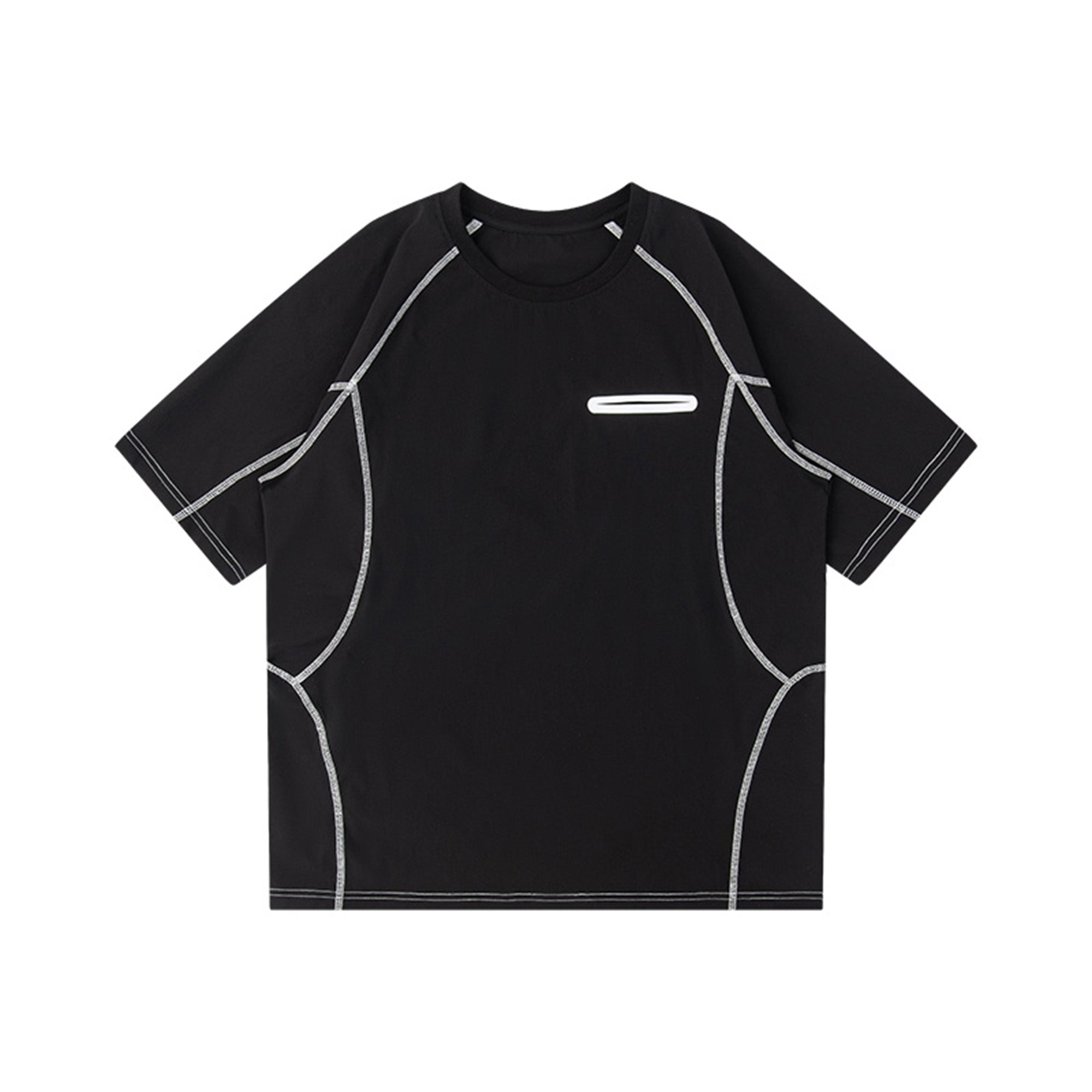 ENSHADOWER Modern Contour Stitches Pocket T-Shirt