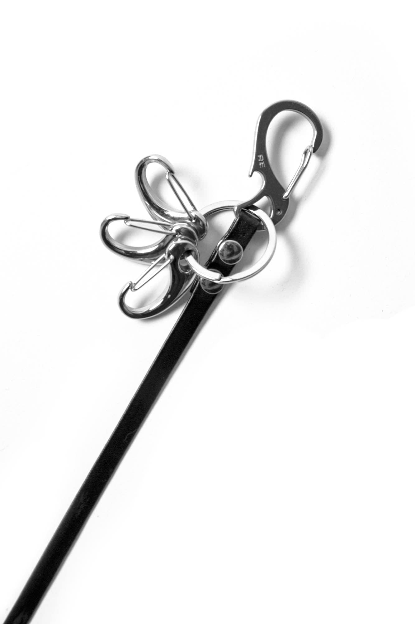 RELABEL Multi-Hook Leather Keychain Lanyard