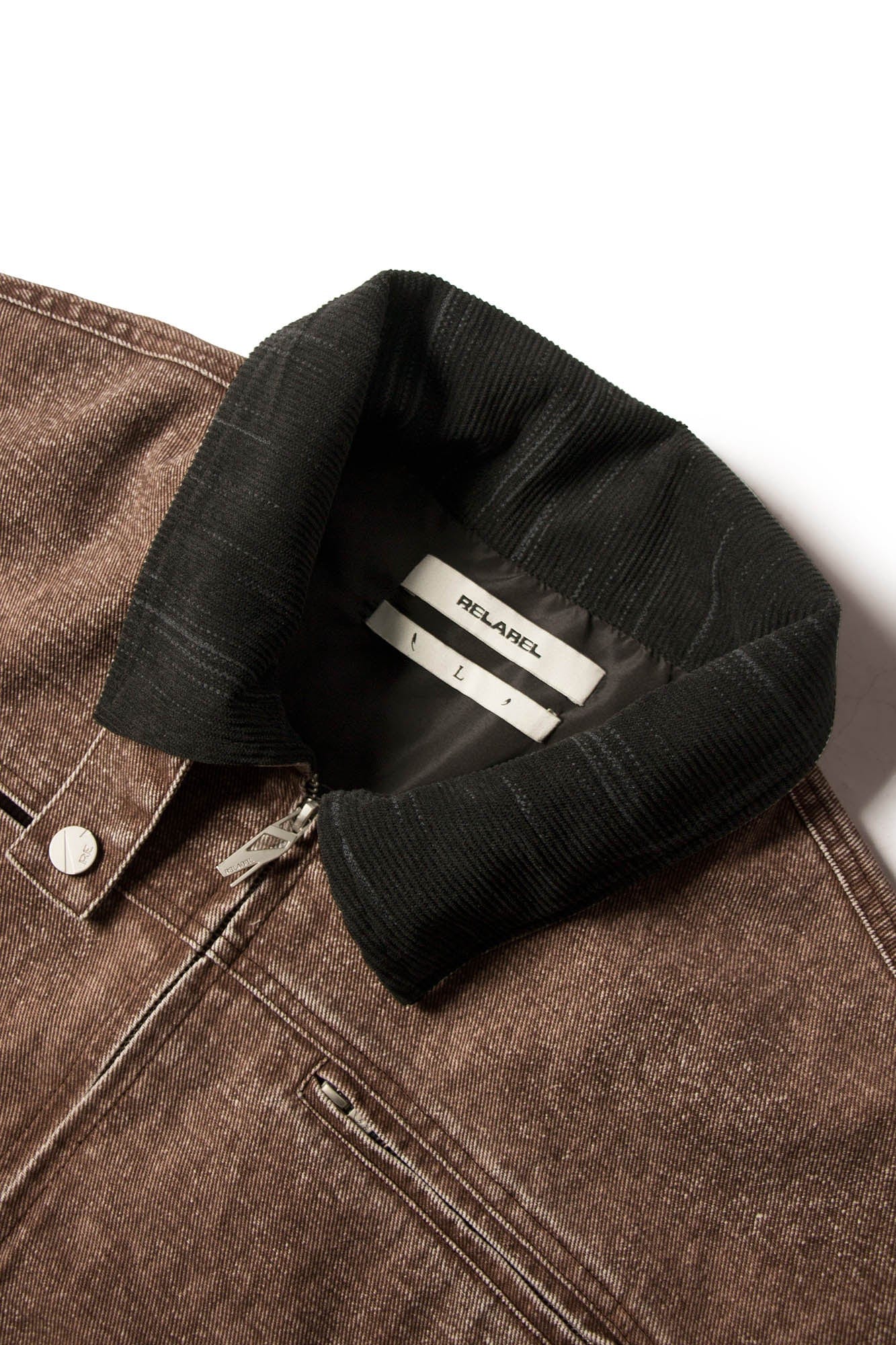 RELABEL Distressed Washed Multi-Pocket Detroit Jacket