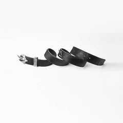 FLYERRER Gothic Buckle Cross-Star Hair-on Leather Belt
