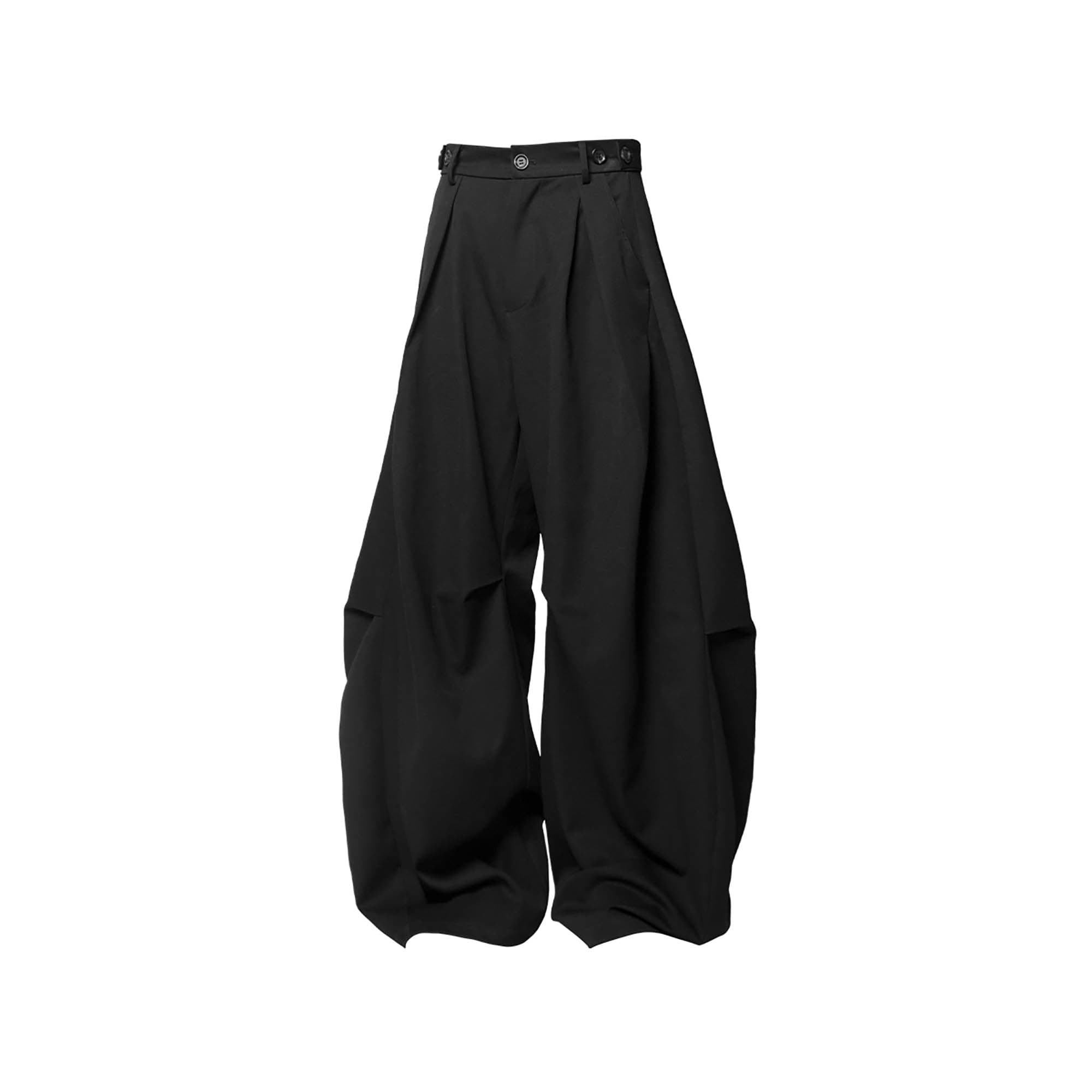 RELABEL Pleated Drape Wide-Leg Trousers