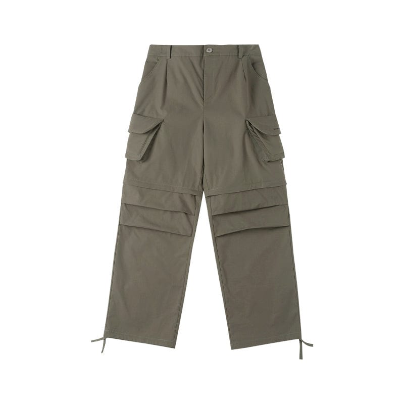 ENSHADOWER Detachable Big Pockets Crinkled Pants