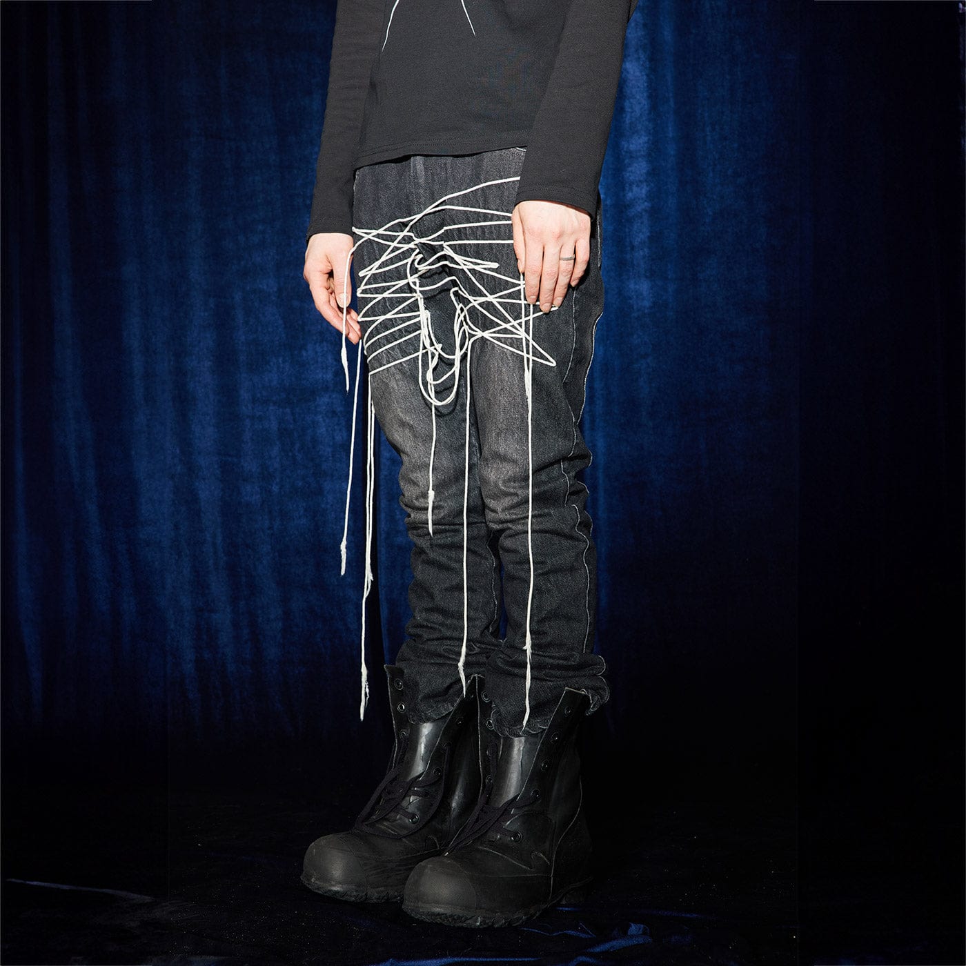 DND4DES Shoelace Washed Jeans