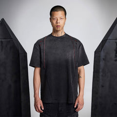 SSIN7 Distressed Scar Spliced T-Shirt