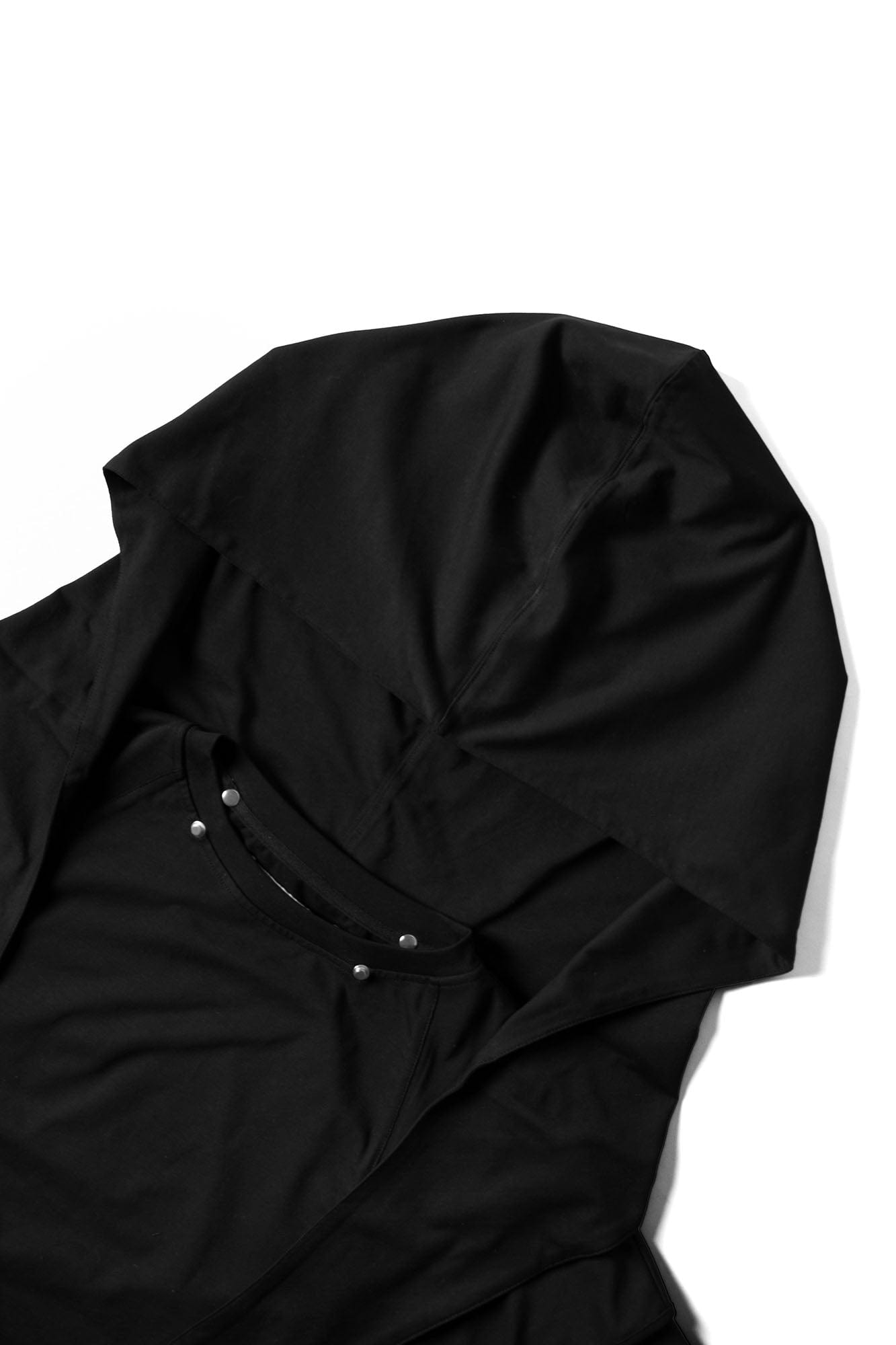 RELABEL Detachable Hood Layered Sleeve T-Shirt