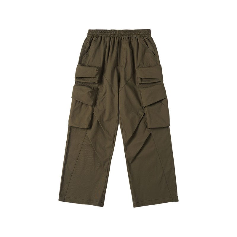 ENSHADOWER Big Pockets Crinkled Oversized Cargo Pants