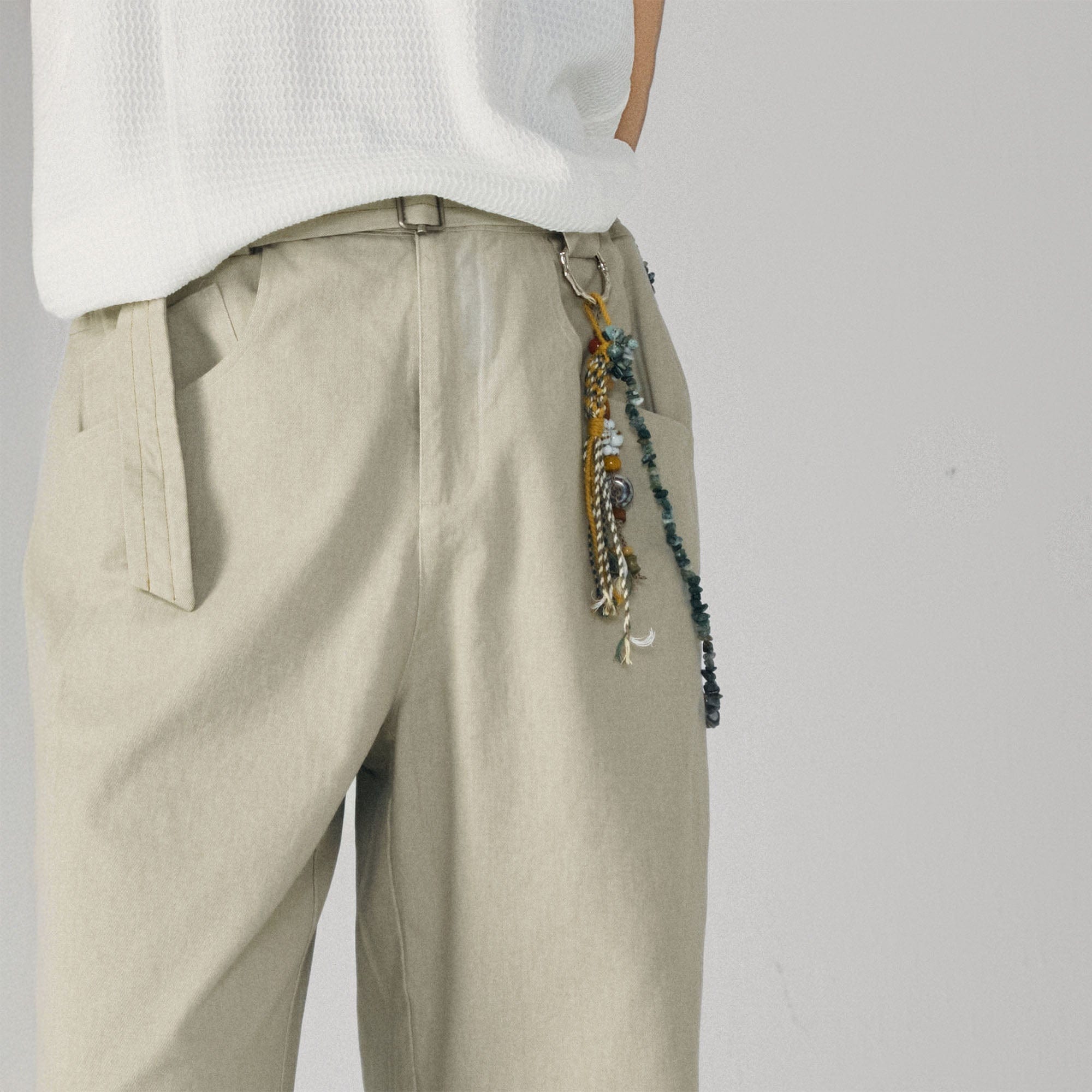 GONGHE REPUB Beaded Braided Cord Pant Chain