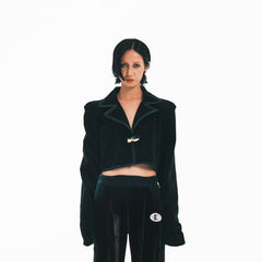 EMBRYO Devil Horned Velvet Cropped Jacket