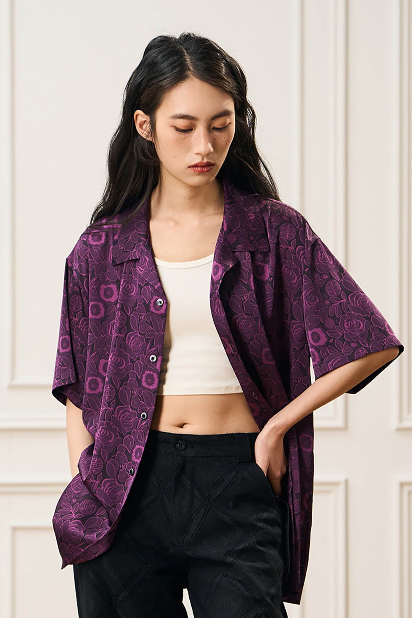 EPIC POETRY Oriental Bloom Cuban Shirt