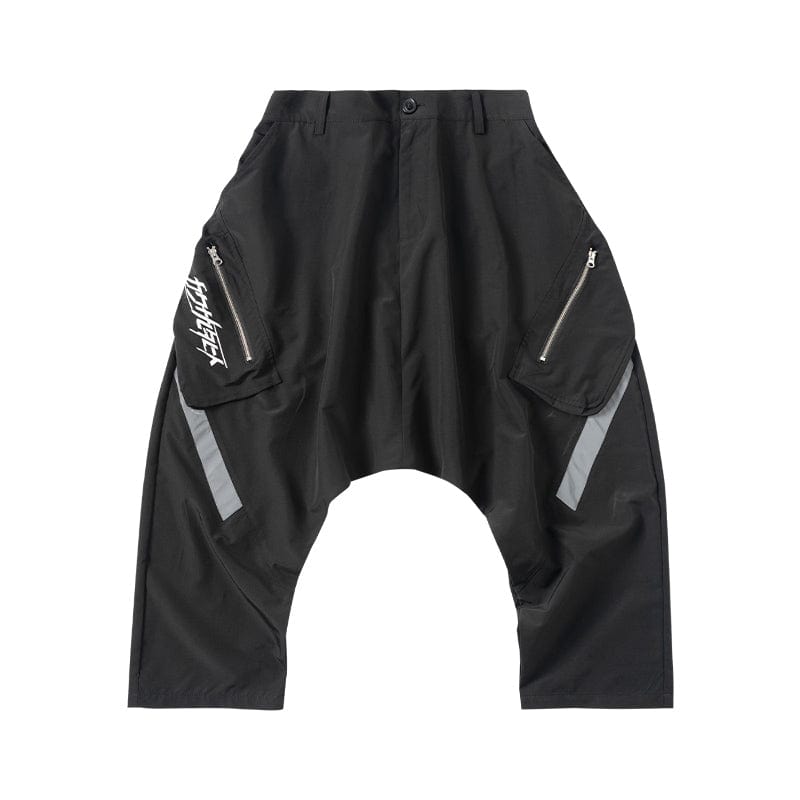 ENSHADOWER Patchwork Pockets Capri pants