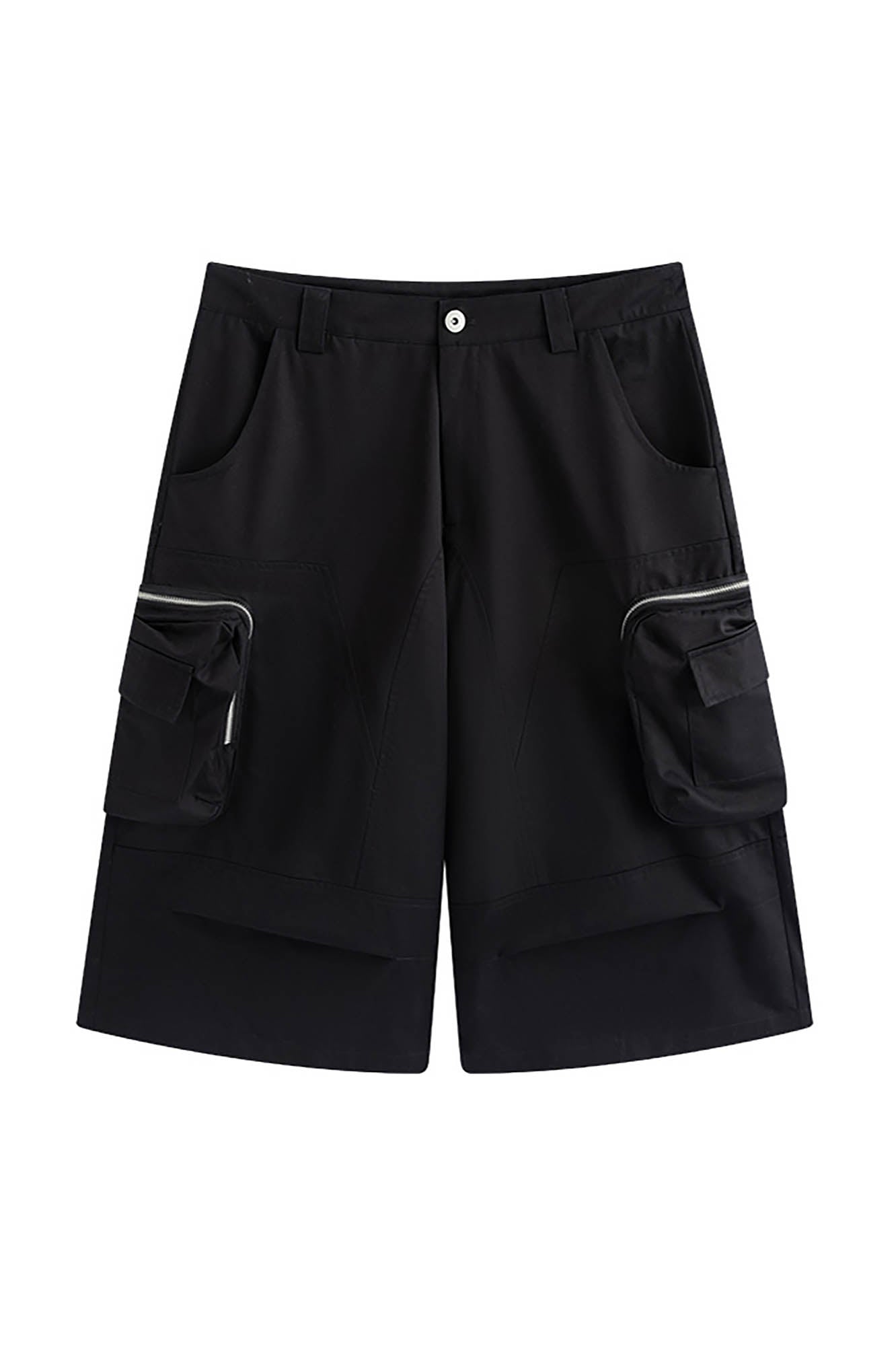 ENSHADOWER Utility Zippered-Pocket Cargo Shorts