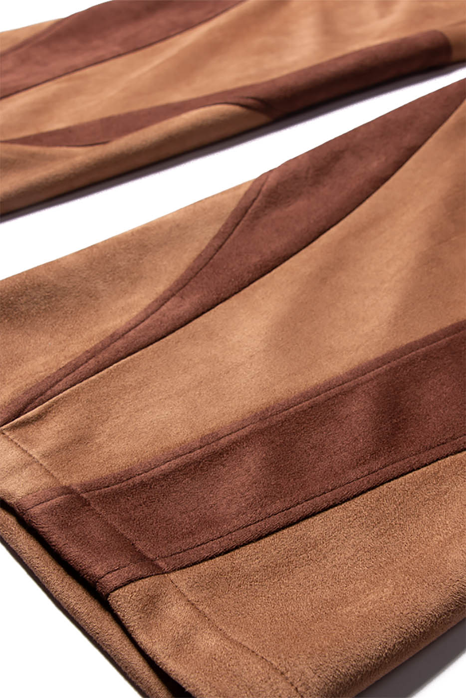 RELABEL Deconstructed Faux-Suede Pants