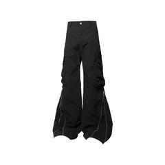 RELABEL Flared Multi-Zip Cargo Pants