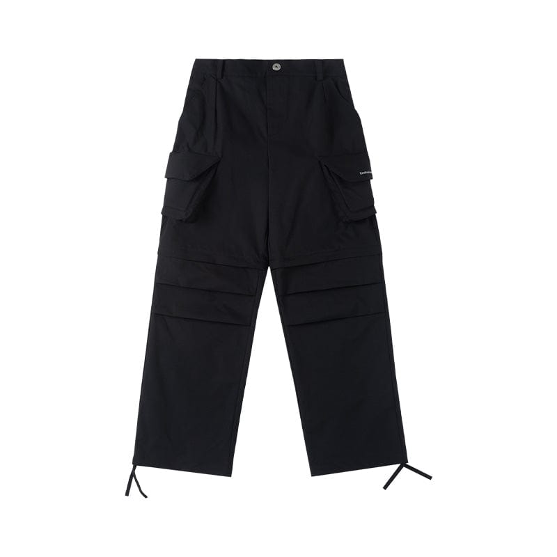 ENSHADOWER Detachable Big Pockets Crinkled Pants