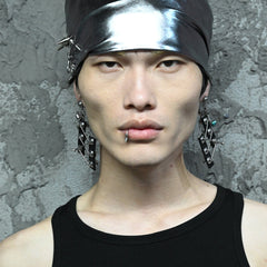 ILLUSORY Modern Hunter Metallic-Bead PU Earring/ Ear Clip