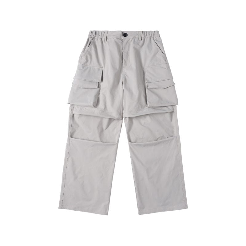 ENSHADOWER Big Pockets Crinkled Straight Pants