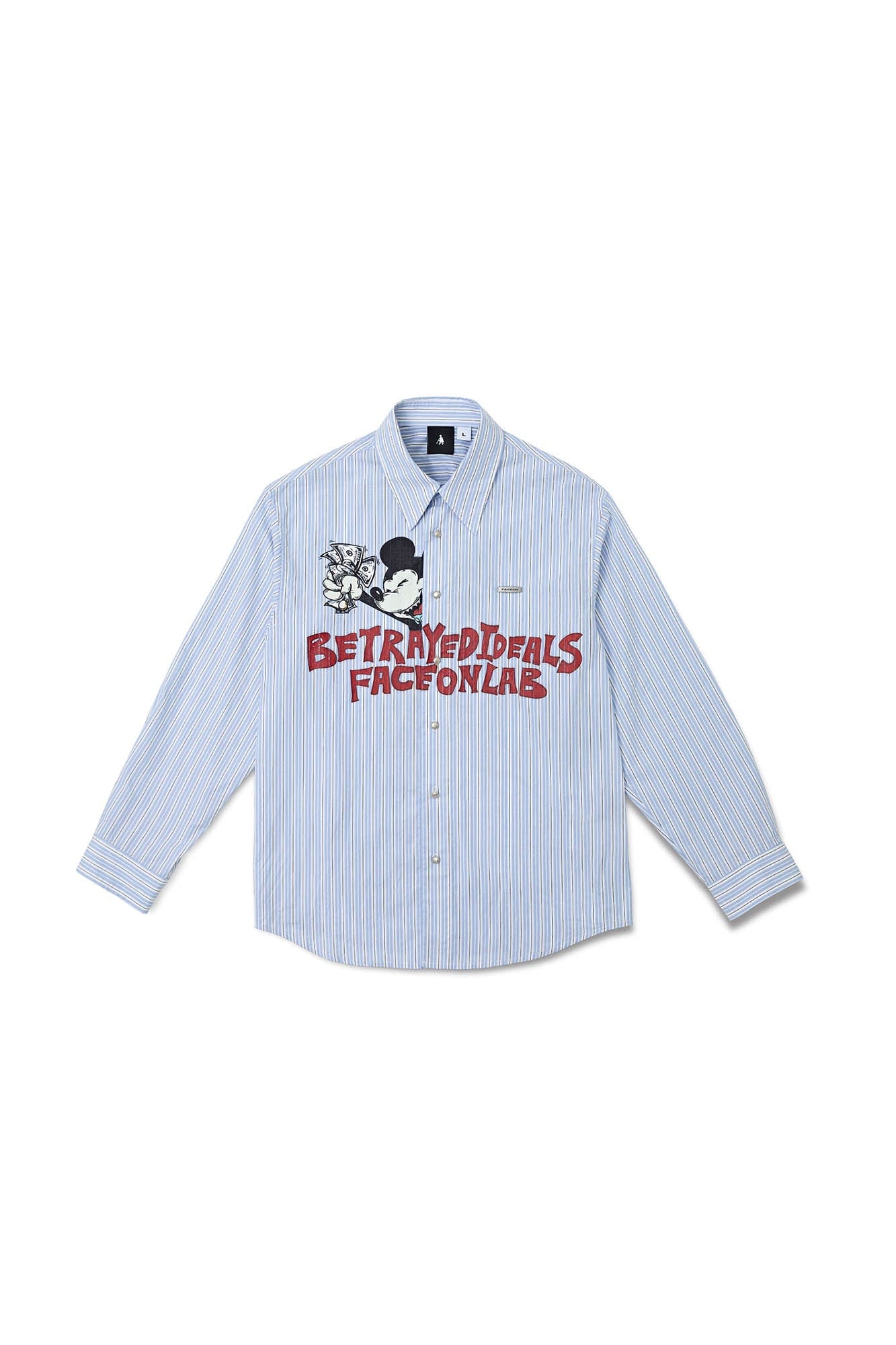 FACEONLAB Betrayed Ideals Pinstriped Shirt