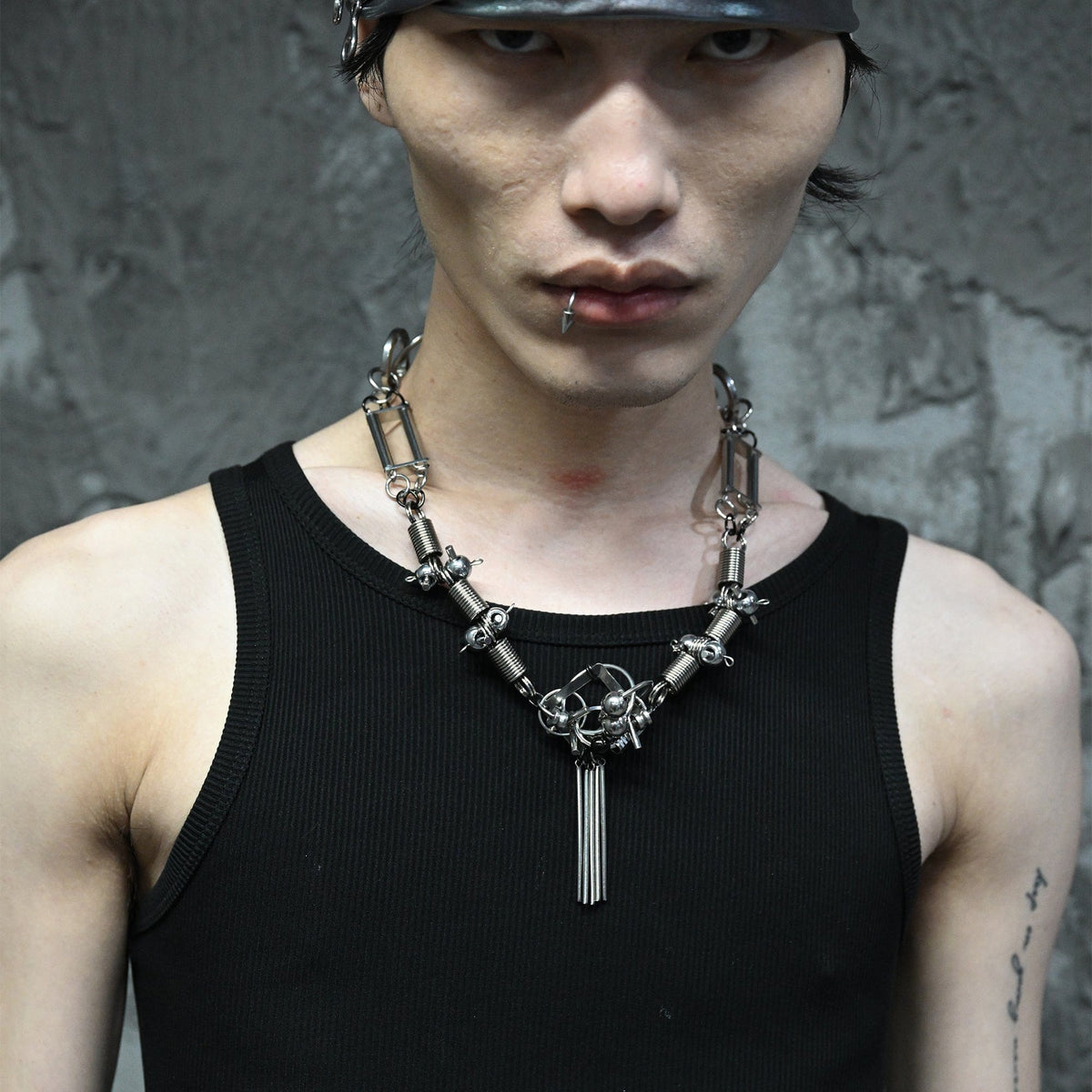 ILLUSORY Ex Machina Adjustable Tassels Rivet Necklace