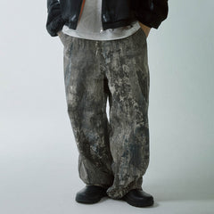 F2CE Paint-Splatter Gradient Straight-Leg Pants