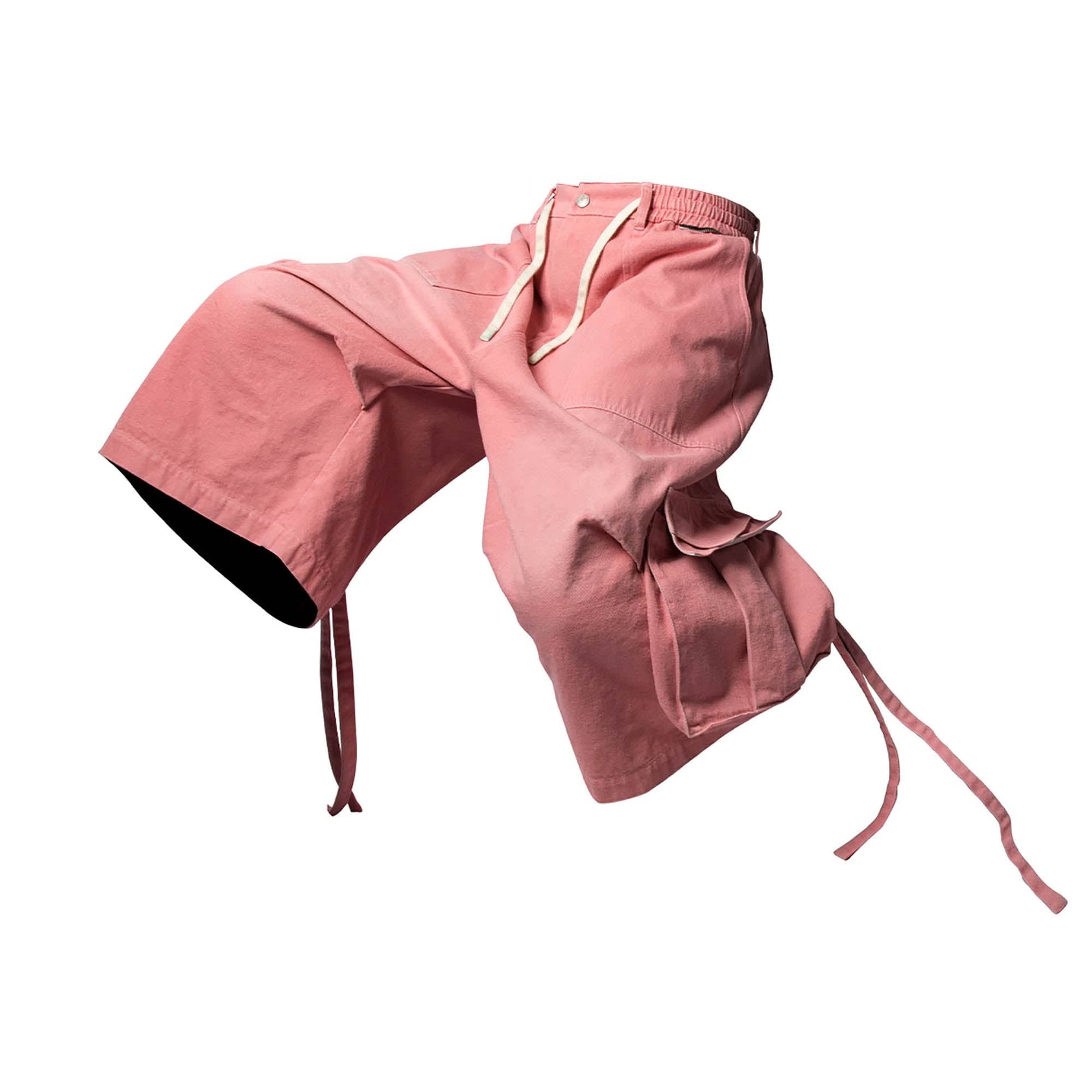 RELABEL Washed Strap Drawstring Cargo Shorts