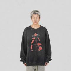 UNDERWATER Alive Ripped Sweatshirt Black